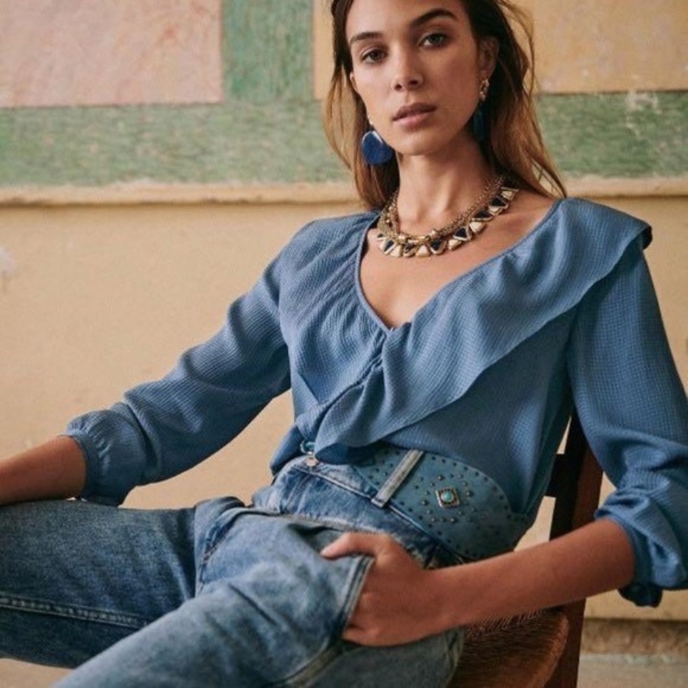Sezane Priscilla silk blouse - Picture 2 of 5